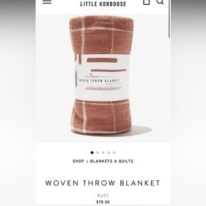 LITTLE KORBOOSE BY APRIL NEMETH
WOVEN THROW BLANKET